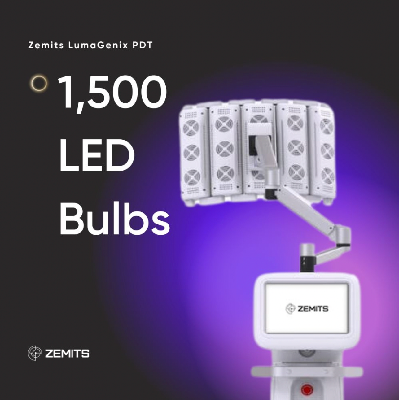 Dispositivo profesional de terapia de luz LED Zemits LumaGenix PDT.